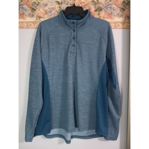 Swiss Alps XL Petrol Blue Quarter Snap Casual Outdoor Camping Hiking Comfy Shirt - Picture 1 of 4